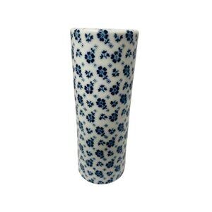 Vintage Flower Vase Ceramic Blue & White Floral Design 5 1/2: x‎ 2"